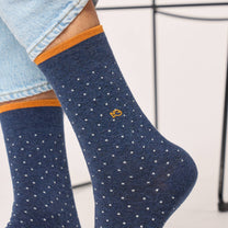 Calzini in cotone pettinato a pois Notte Stellata