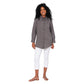 Camicia estiva boho in cotone e lino grigia