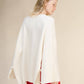 Maglione mantella oversize in misto cashmere