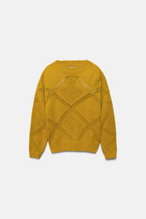 Maglione strutturato in maglia con girocollo