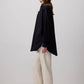 Camicia oversize nera dalla vestibilità comoda