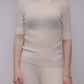 T-shirt in cotone fine con micro pointelle