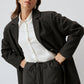 Blazer oversize antracite da donna