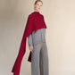 Maxi Sciarpa a Coste in Puro Cashmere