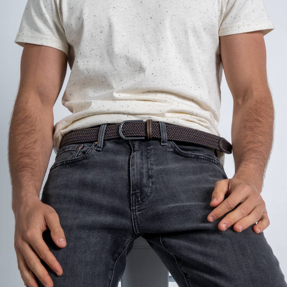 Cintura intrecciata elastica Havana