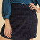Shorts gonna Salomé a vita alta con zip invisibile
