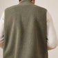 Gilet in pile Neve verde Deep Lichen