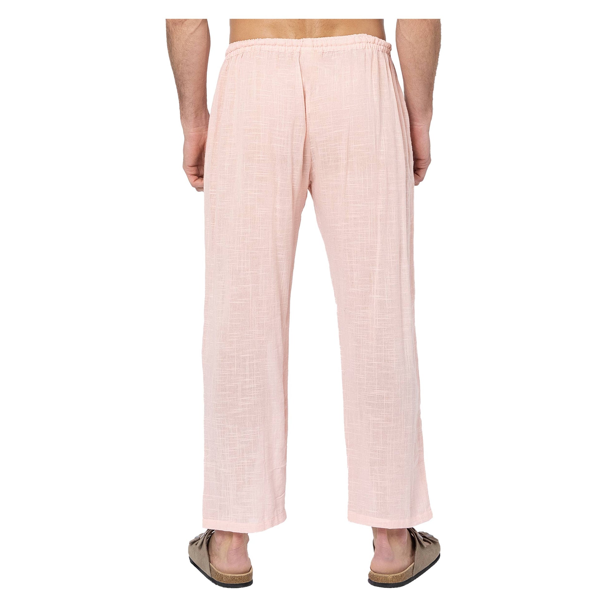 Pantaloni lunghi estivi in cotone con coulisse