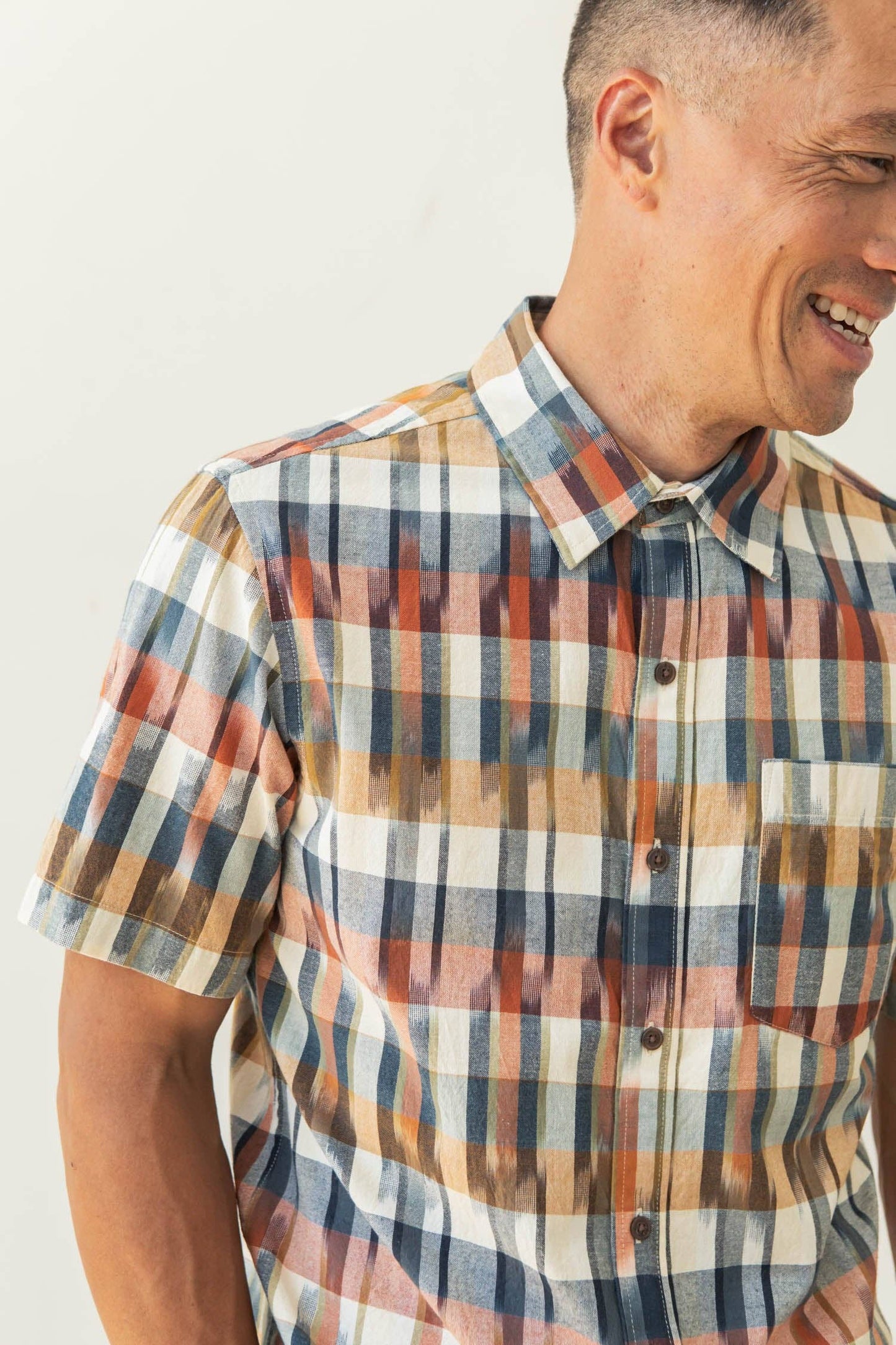 Camicia slim a quadri Aurora Space Dye Harbor