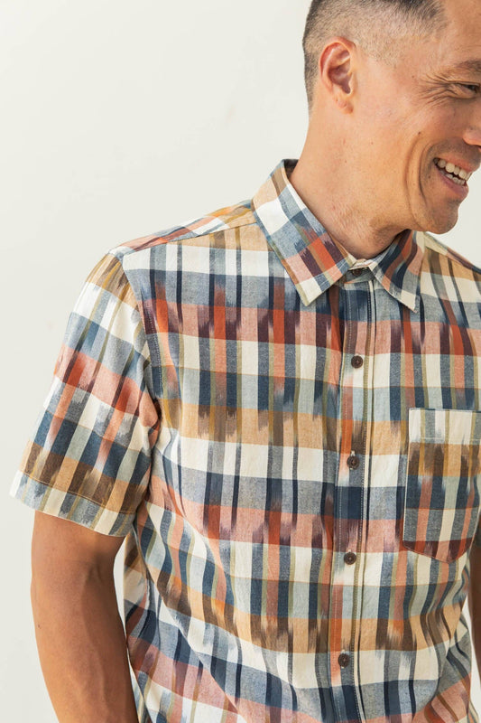 Camicia slim a quadri Aurora Space Dye Harbor