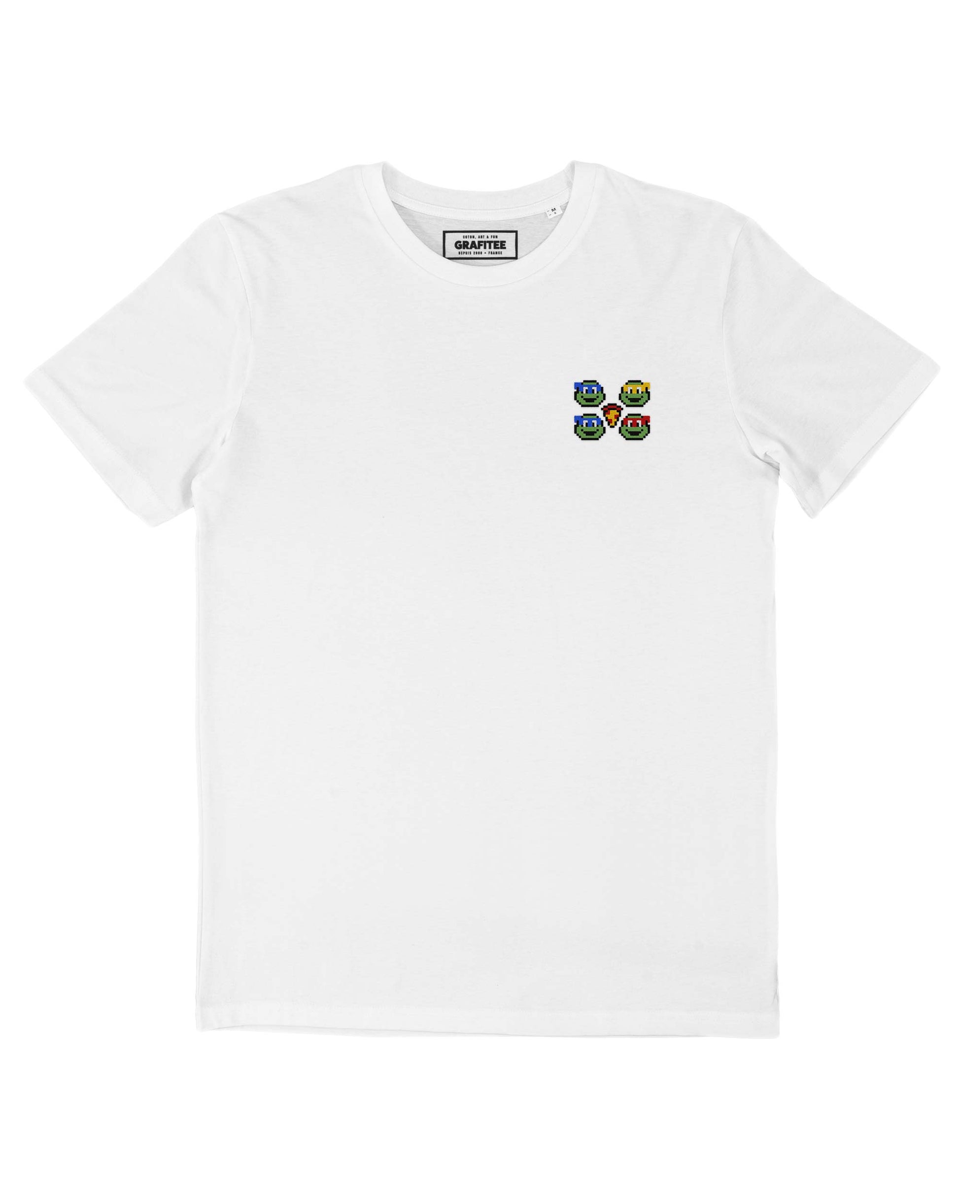 T-shirt Tartarughe Ninja ricamata in cotone biologico