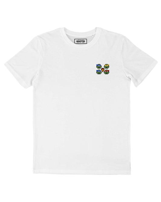 T-shirt Tartarughe Ninja ricamata in cotone biologico