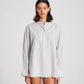 Camicia Beate in cotone biologico a righe sottili blu