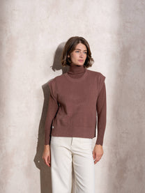Gilet in maglia senza maniche con bottoni laterali