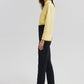 Pantaloni neri in cotone con impunture frontali