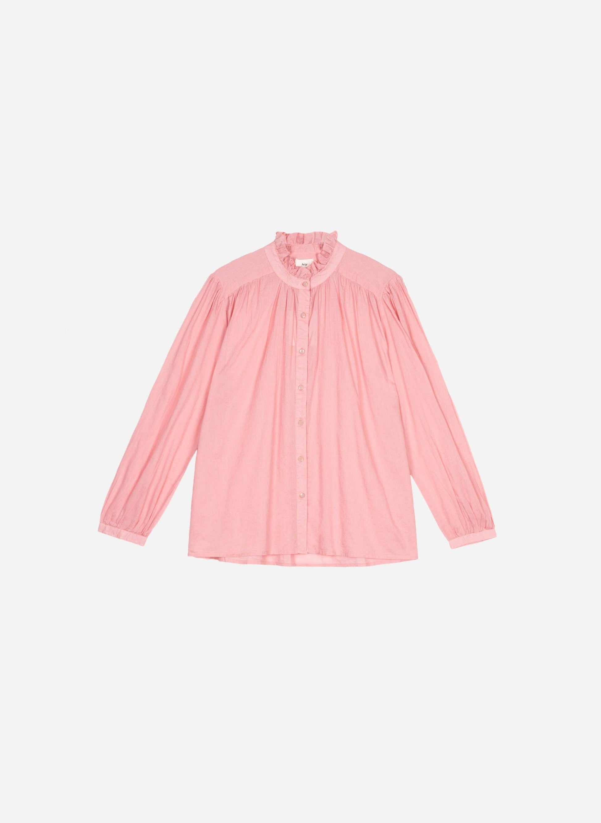 Camicia Saminy rosa in voile di cotone