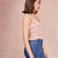 Top crochet NINON in cotone a righe