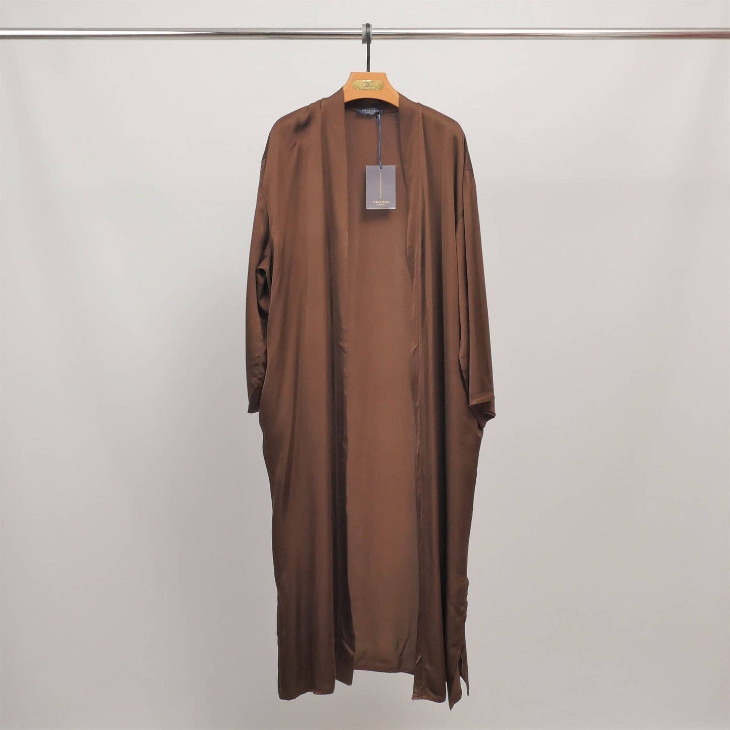 Kimono lungo fluido in raso