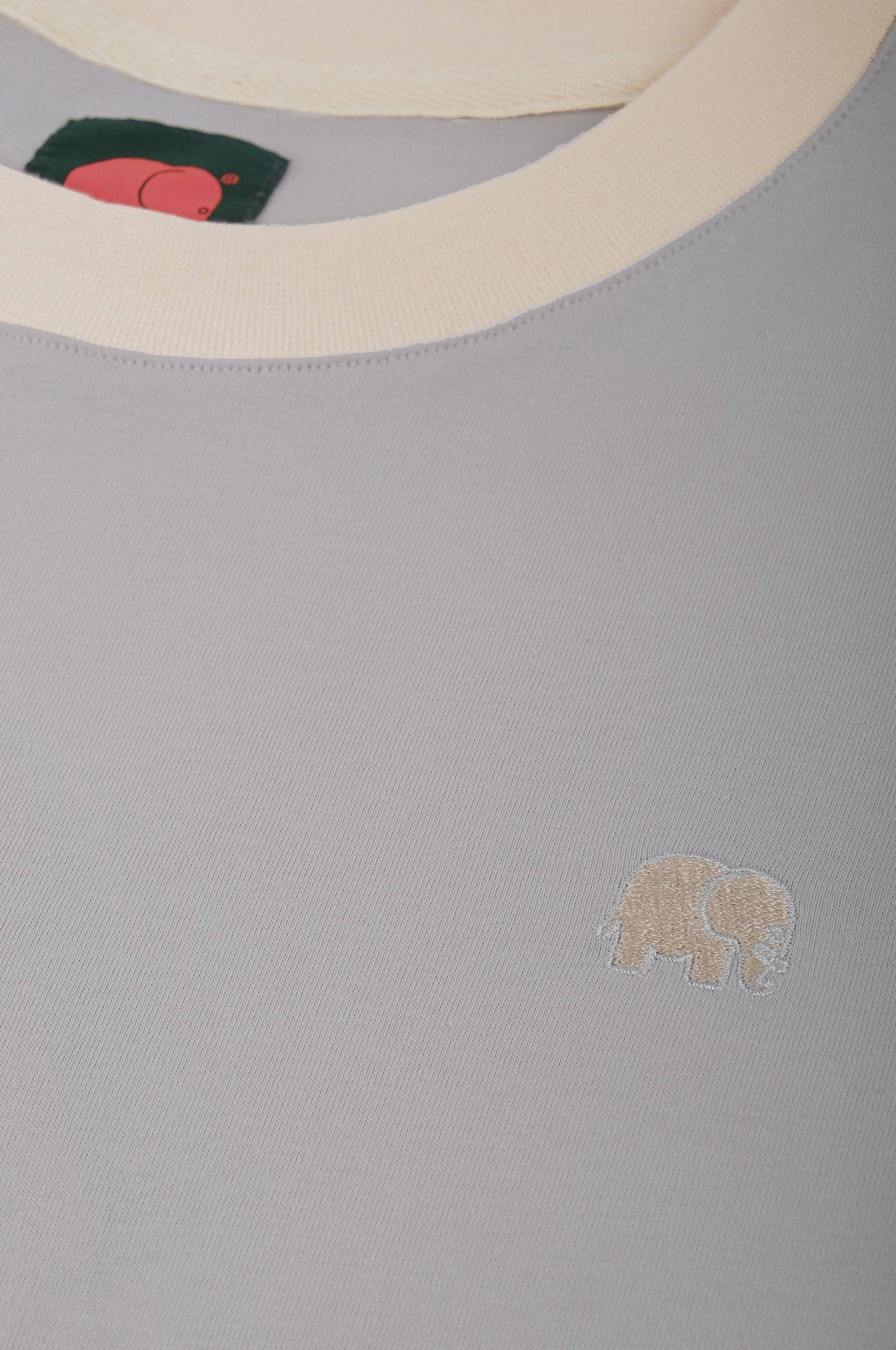 T-shirt donna color block Steel Haze in cotone biologico