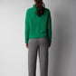 Maglione dolcevita a trecce in misto cashmere