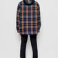 Giacca imbottita tartan con cappuccio rimovibile