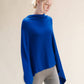 Poncho asimmetrico in misto cashmere
