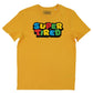 T-shirt unisex "Super Tired" in cotone biologico con stampa