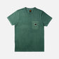 T-shirt tinta a pigmento verde con taschino