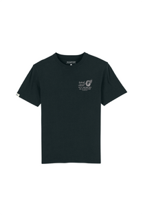T-shirt nera Oldie in cotone biologico con stampa
