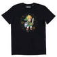 T-shirt nera unisex con grafica Link stile videogame