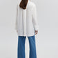 Camicia in misto cotone con stelle marine e polsini ampi