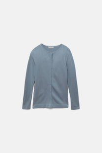 Cardigan in maglia rasata con bottoni