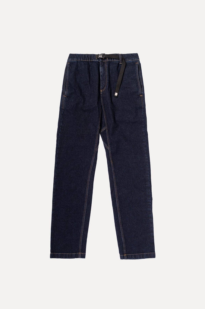 Pantaloni da arrampicata in denim riciclato con lavaggio all’ozono
