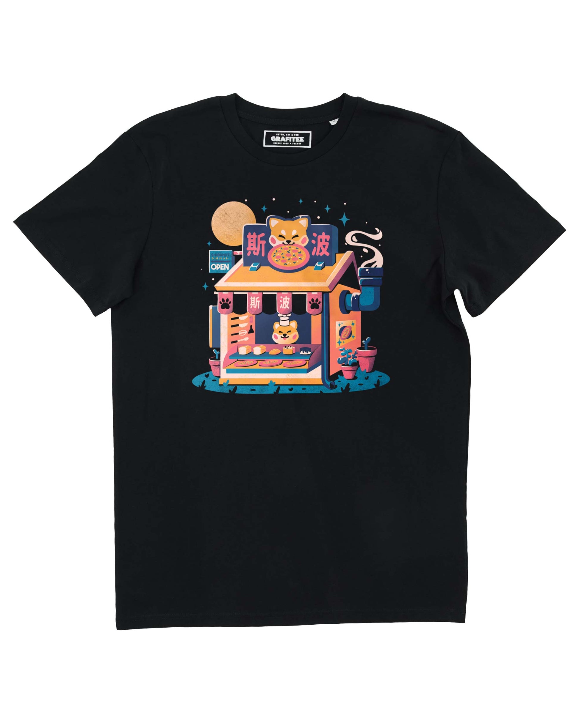 T-shirt Shibahut in cotone biologico con stampa grafica