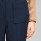 Pantaloni navy a gamba dritta con vita elasticizzata