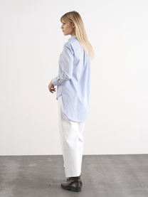 Camicia lunga in cotone elasticizzato
