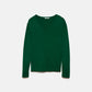 Maglione in maglia rasata con scollo a V