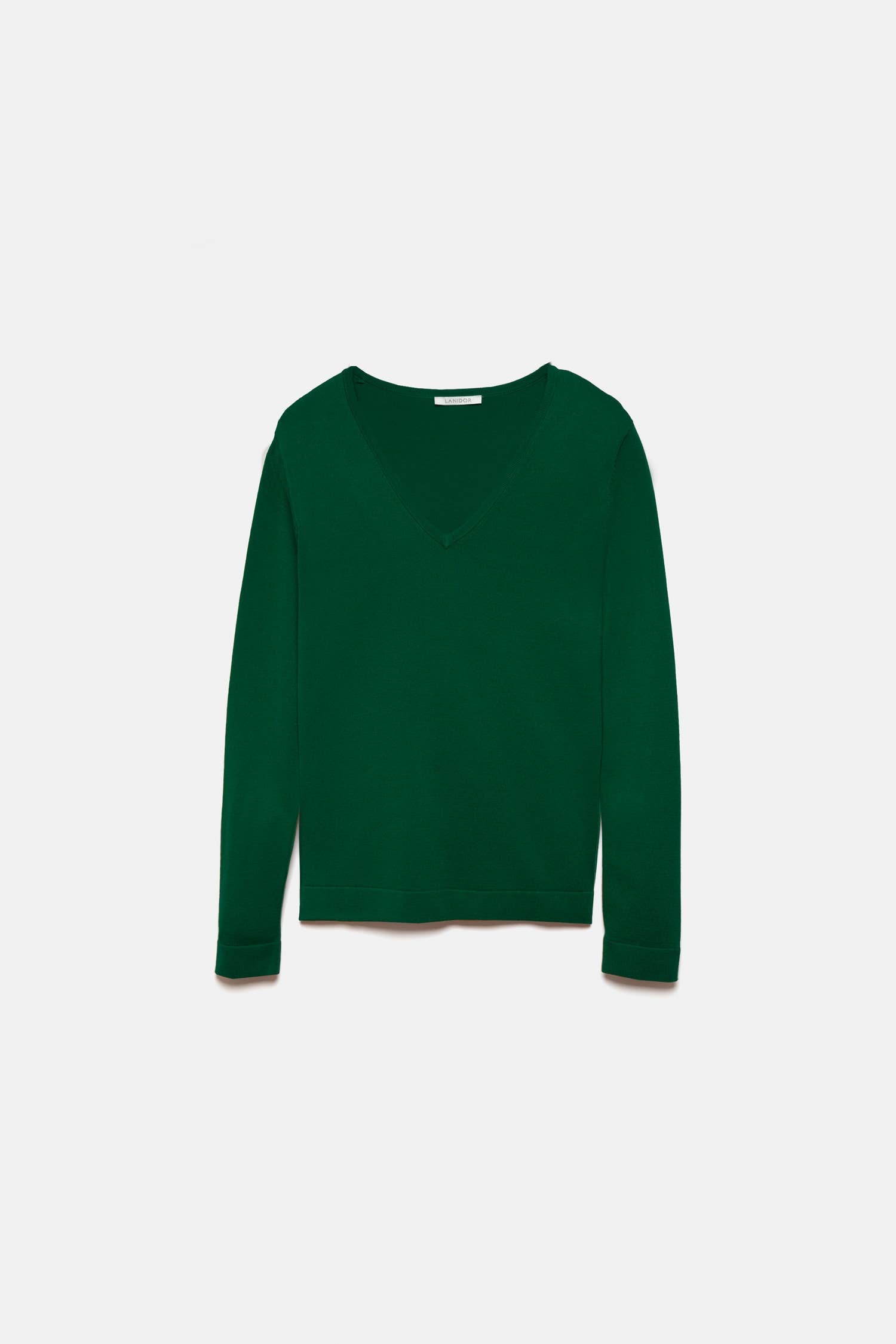Maglione in maglia rasata con scollo a V