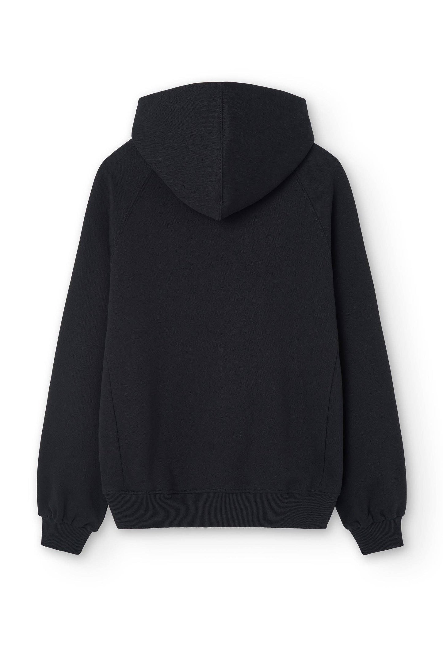 Felpa con cappuccio oversize Star nera in cotone biologico
