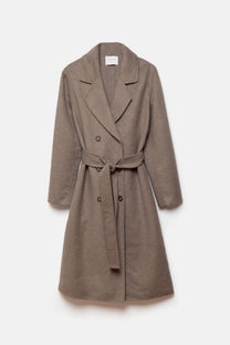 Cappotto doppiopetto con cintura