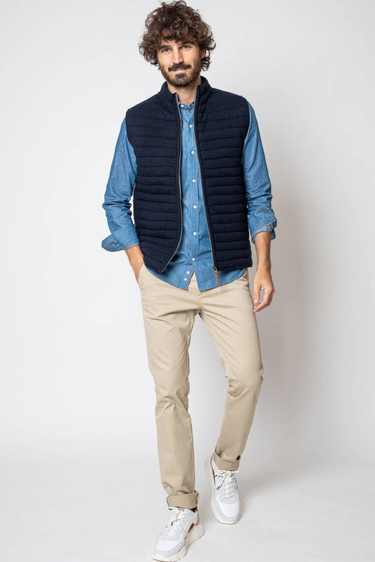 Gilet imbottito uomo Brunch blu marino