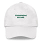 Cappellino Dad Hat “Champagne Please” in Cotone con Ricamo