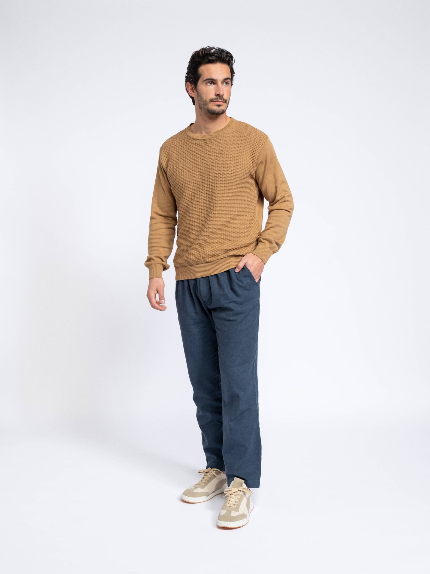 Maglione in maglia girocollo da uomo