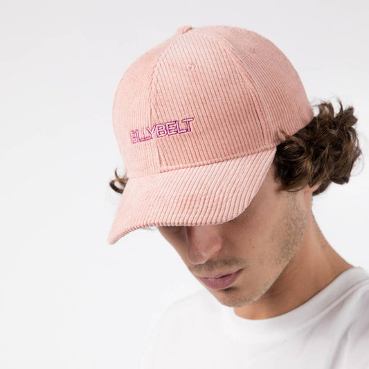 Cappellino rosa in velluto a coste