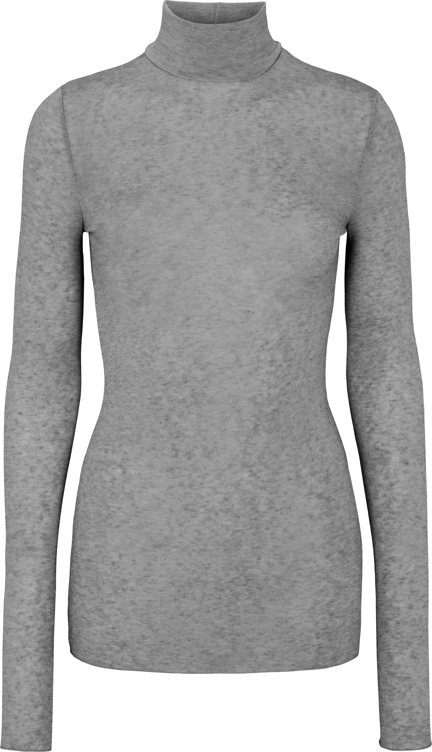 Maglia dolcevita Anna in lana grigio chiaro mélange