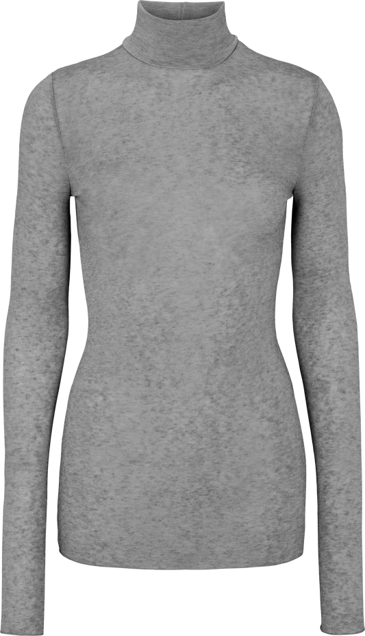 Maglia dolcevita Anna in lana grigio chiaro mélange