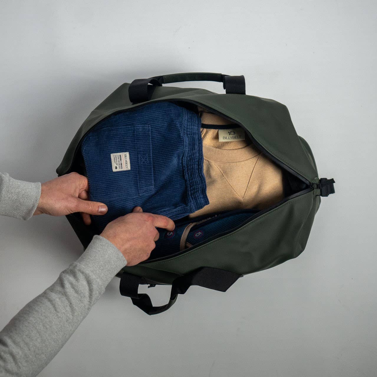 Borsone da viaggio impermeabile kaki 37L