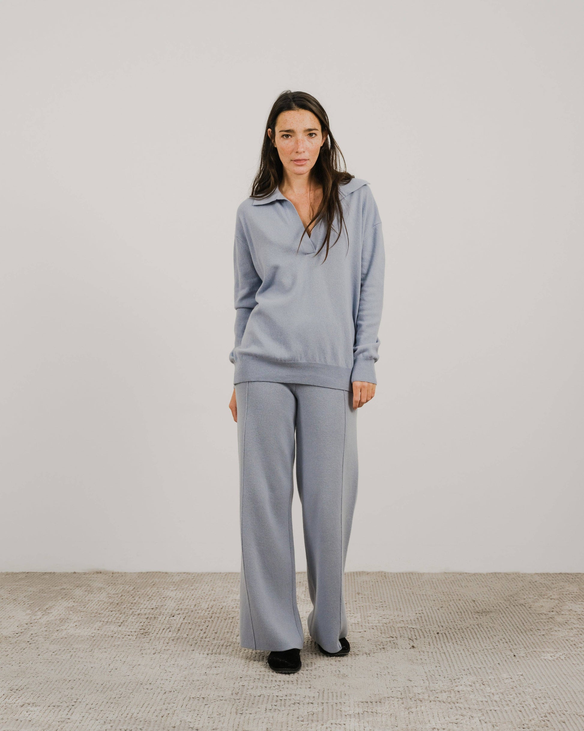 Polo in misto cashmere da donna