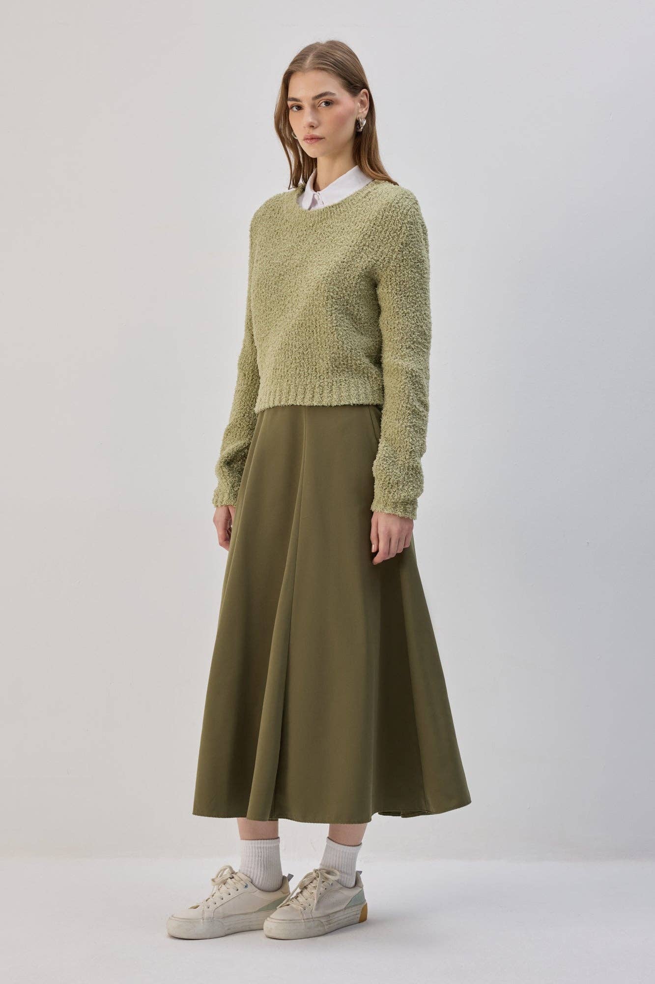 Maglione corto in maglia morbida