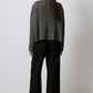 Cardigan in maglia antracite con bottoni dorati